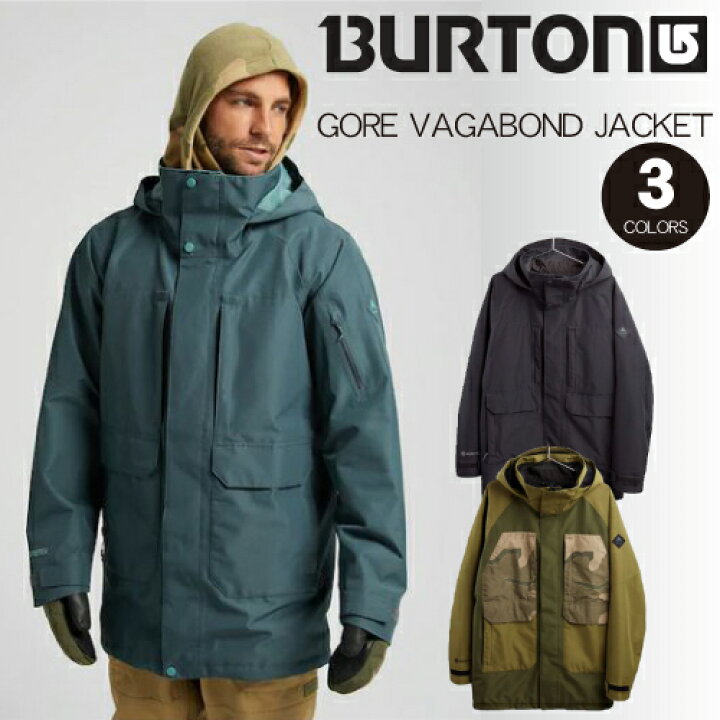 楽天市場 21 Burton Gore Tex Vagabond Jacket バートン スノーボードウェア ウェア メンズ 21 ゴアテックス バガボンドジャケット 2レイヤー 黒 ブラック 国内正規品 パウダー バックカントリー ツリーラン 立体裁断 送料無料 Shift