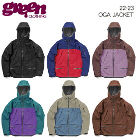 【22-23 GREEN CLOTHING　OGA JACKET】グリーンクロージング オガジャケット スノーボードウェア 2023 送料無料