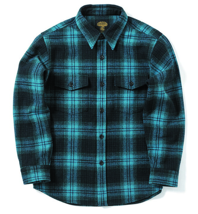 楽天市場】23-24 GREEN CLOTHING WOOL FLANNEL SHIRTS グリーン 