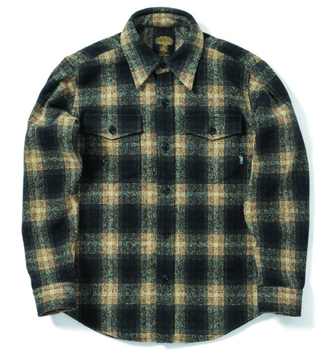 楽天市場】23-24 GREEN CLOTHING WOOL FLANNEL SHIRTS グリーン 