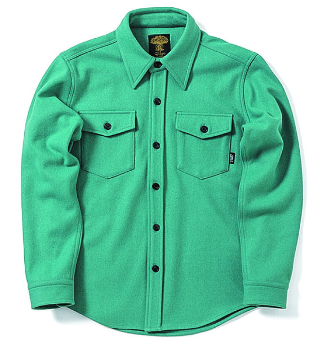 楽天市場】23-24 GREEN CLOTHING WOOL FLANNEL SHIRTS グリーン 