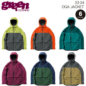 [日本正規品] 23-24 スノーボード ウェア ジャケット グリーンクロージング GREEN CLOTHING OGA JACKET オガジャケット スノボ メンズ 男性 2024 旧モデル