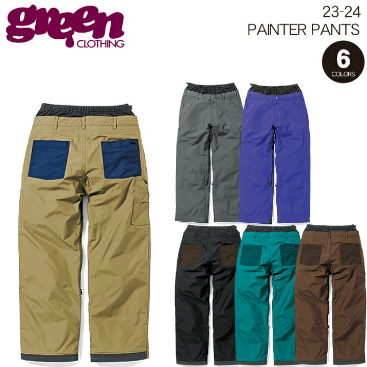 楽天市場】23-24 GREEN CLOTHING PAINTER PANTS グリーン 