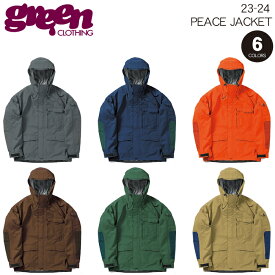 [日本正規品] 23-24 スノーボード ウェア ジャケット グリーンクロージング GREEN CLOTHING PEACE JACKET ピースジャケット スノボ メンズ 男性 2024 旧モデル