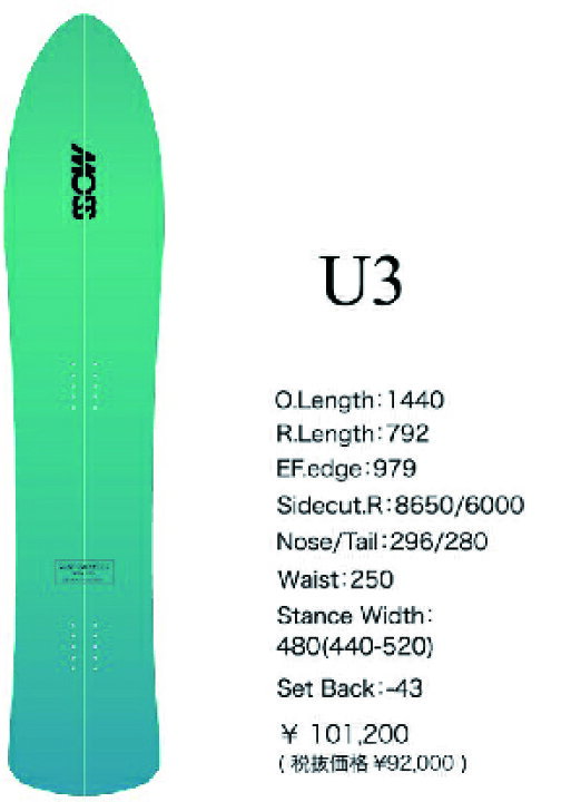 楽天市場】23-24 MOSS SNOWSTICK U3(144cm) モス スノースティック  