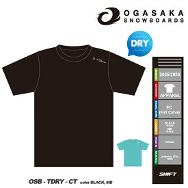 即納★店頭受取OK★[日本正規品]25-26 Tシャツ 半袖 オガサカ OGASAKA OSB-TDRY-CT スノーボード スノボ スキー 2026 国内正規品
