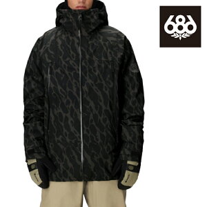 日本正規品 スノーボード ウェア ジャケット シックスエイトシックス 686 MENS SMARTY 3-IN-1 RODEO 3L JACKET Black Fracture Print メンズ 25-26