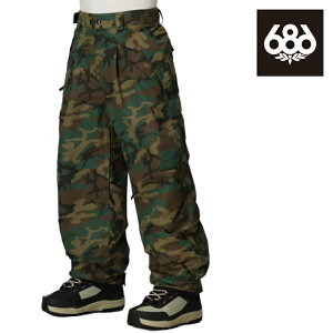 日本正規品 スノーボード ウェア パンツ シックスエイトシックス 686 ESSOX CARGO PANT Camo メンズ レディース 25-26