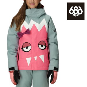 {Ki Xm[{[h EFA WPbg VbNXGCgVbNX 686 GIRLS SNAGGLETOOTH LUNA INSULATED JACKET Geranium Pink Colorblock LbY q 25-26