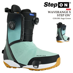 ���{���K�i �X�m�[�{�[�h �u�[�c �o�[�g�� BURTON MENS WAVERANGE X STEP ON WIDE Sage Green �E�F�C�u�����W �G�b�N�X �X�e�b�v�I�� ���C�h �����Y 25-26