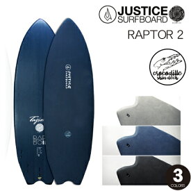 JUSTICE SURFBOARD CROCODILE SKIN RAPTOR2 ジャスティスサーフボード クロコダイル ラプター2 新素材サーフボード サイズ:5'9/6'0 オルタナティブ FCS2 EPSブランクス エポキシレジン ソフトトップ 初心者 ビギナー 送料無料