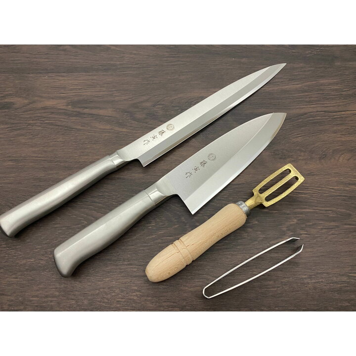 楽天市場 包丁セット 出刃包丁 150ｍｍ 柳刃包丁 210ｍｍ うろこ取 骨抜き 魚捌き 藤寅作 釣り具 セット 魚 包丁 セット 出刃包丁 刺し身包丁 魚さばき 刺身包丁 刺身 贈り物 プレゼント ラッピング お取り寄せ プレゼント デザイン 堺 日本製 国産 高級 結婚祝い