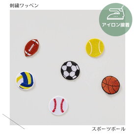 （小）スポーツボールの刺繍ワッペン