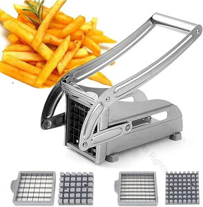 ポテトカッター ステンレス製フライドポテト切断機 手動式絞り器 多機能野菜果物カッター ジャガイモ玉ねぎニンジンキュウリ対応 台所用品業務用家庭用 使いやすい耐久性抜群の調理器具