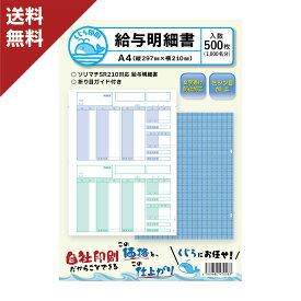 ソリマチ 給与明細書 SR210 対応用紙 500枚入り 送料無料 くじら印刷