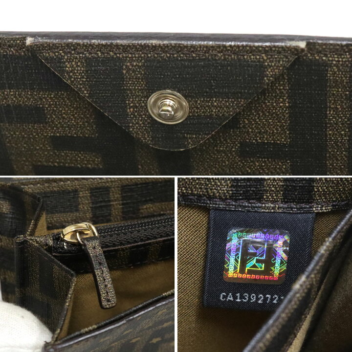 楽天市場】【中古】フェンディ ズッカ スター コンチネンタル 