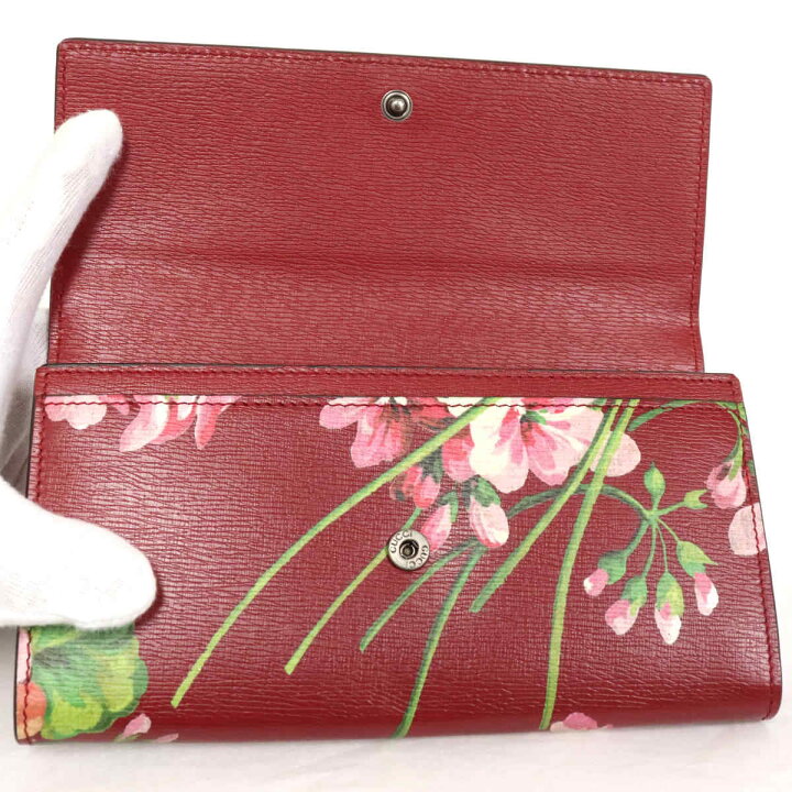 楽天市場】【中古】GUCCI グッチ ブルームス コンチネンタルウォレット 