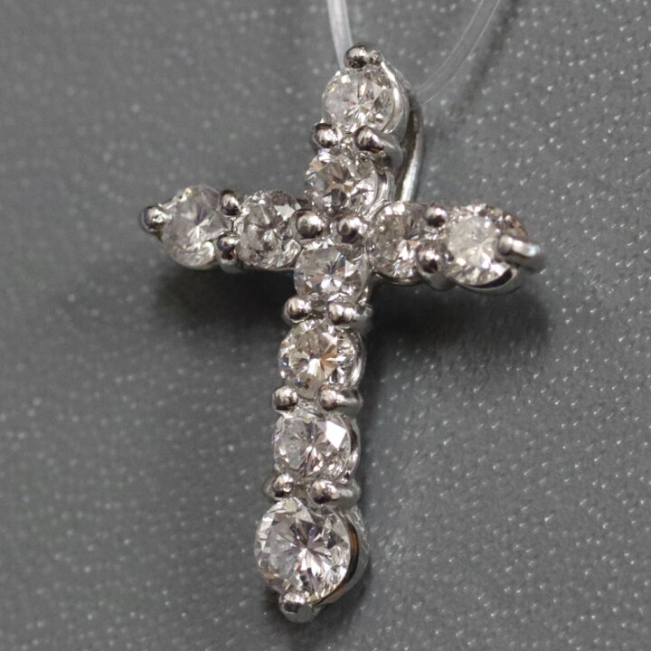 クロスモチーフ ペンダントトップ Pt900 【中古】 