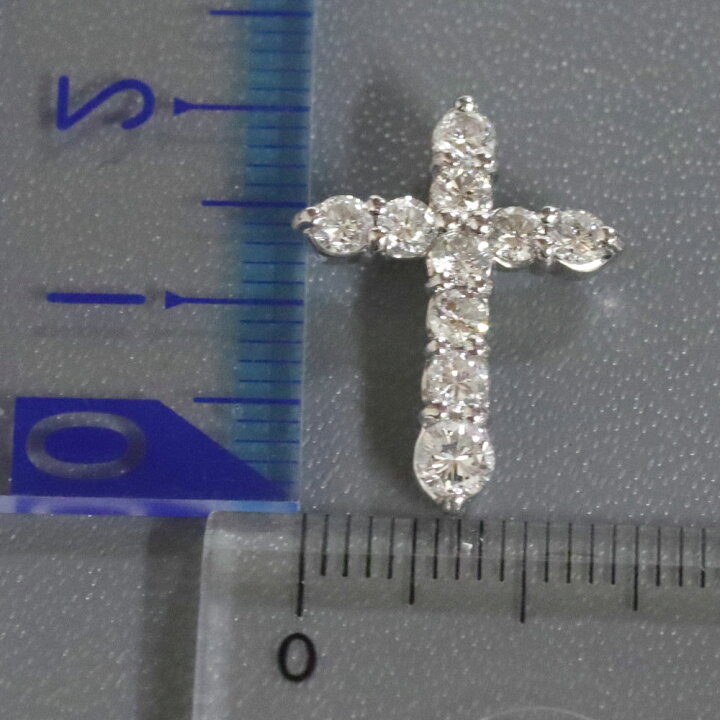 楽天市場】【中古】Pt900ダイヤモンドペンダントトップ クロスモチーフ  