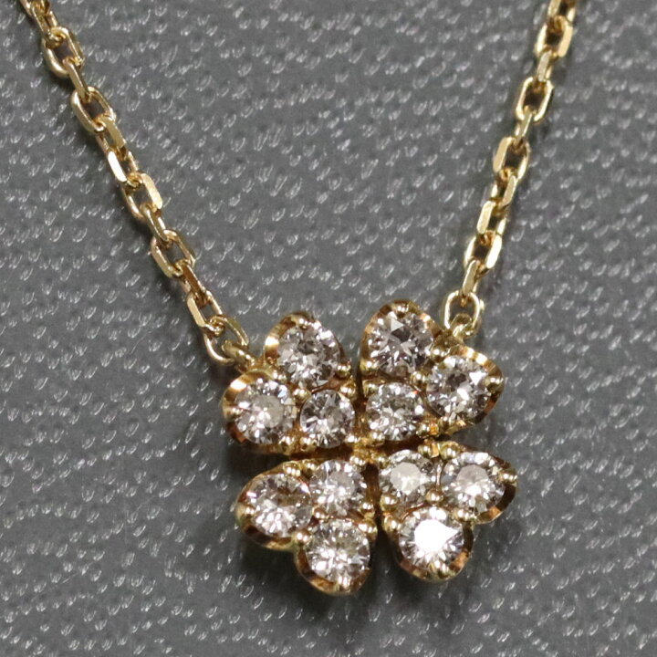 楽天市場】【中古】Uzuri K18ダイヤモンドネックレス クローバー  