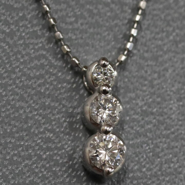 楽天市場】【中古】ELLE Pt900/850ダイヤモンドネックレス D0.23 2.9g  