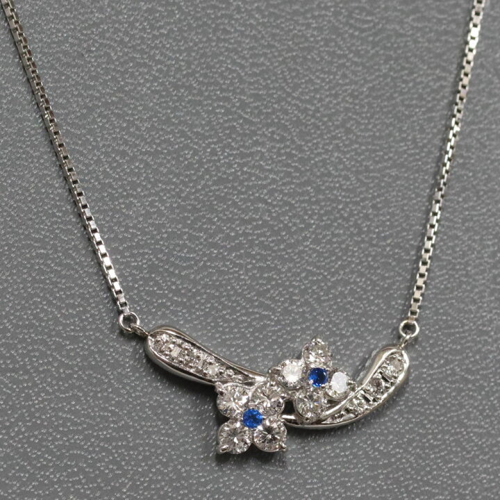 楽天市場】【中古】Pt900/850アウイナイトダイヤモンドネックレス 0.04 