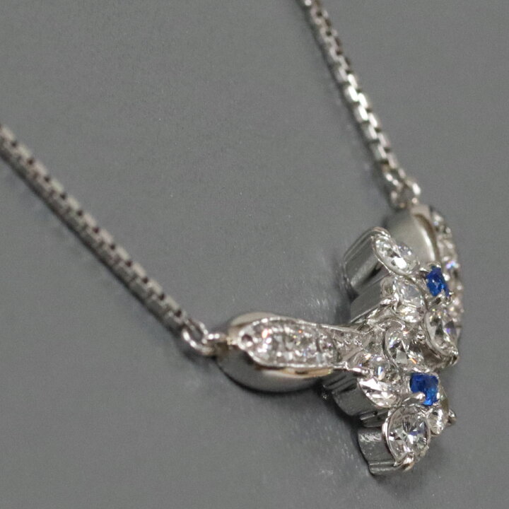 楽天市場】【中古】Pt900/850アウイナイトダイヤモンドネックレス 0.04 