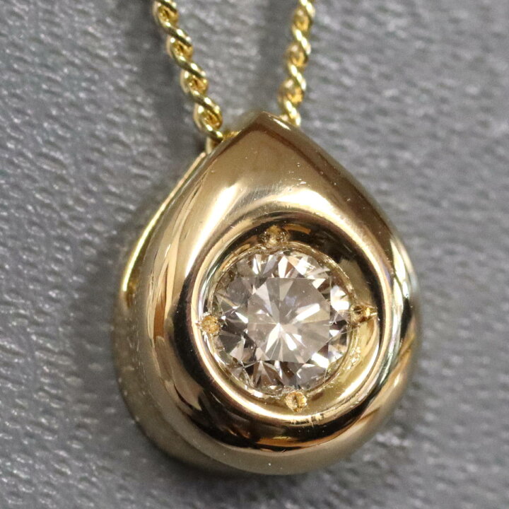 楽天市場】【中古】K18ダイヤモンドペンダント D0.25 3.3g イエロー  