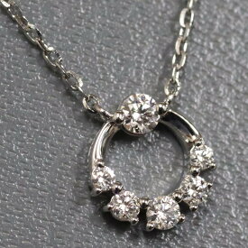 【中古】スタージュエリー Pt950ダイヤモンドネックレス D0.12 1.9g 40cm 内外箱 Star Jewelry プラチナ