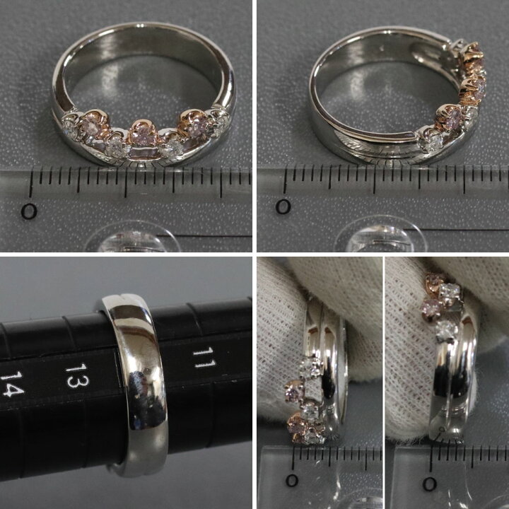 楽天市場】【中古】K18WGピンクダイヤモンドリング D0.18 D0.20 6.0g  