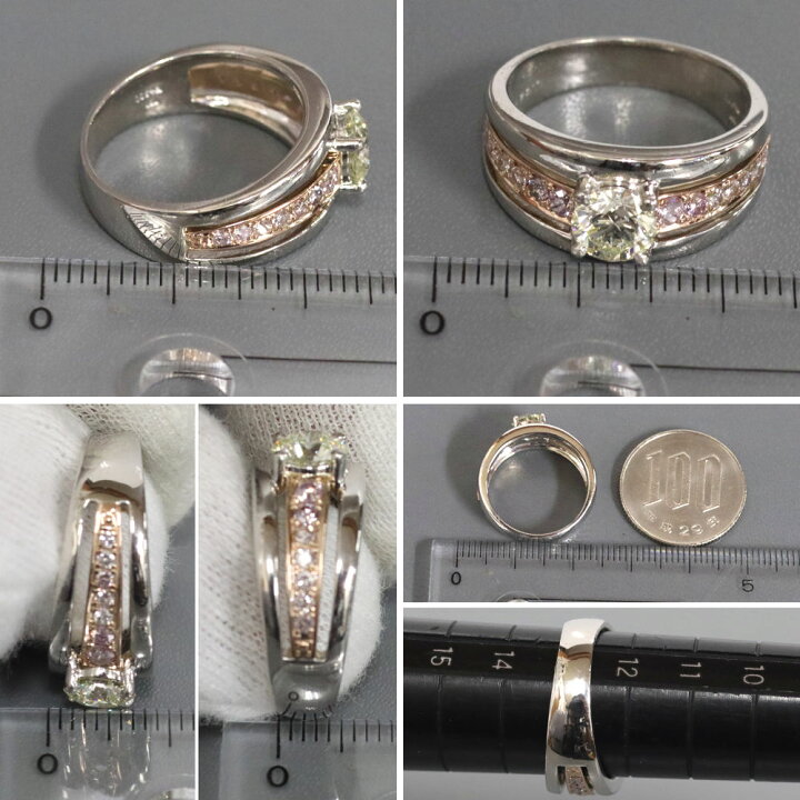 楽天市場】【中古】Pt900/750ダイヤモンドリング D0.824 D0.30 8.7g  