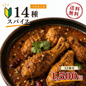 14種配合。本格スパイスカレーをご家庭で。14種類のスパイスを一つひとつ手作業でブレンド。粒と粉、それぞれの香りを楽しめます。レシピ付き。ホールスパイス スパイスカレー カレースパイス スパイスセット 香辛料 インドカレー 送料無料