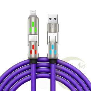 �y4in1���[�d�P�[�u�� �zLED���C�g�t�� �[�d�P�[�u�� �ϋv�����Q �������͒[�q 2�� �f�����ɂ��� USB Type-C Lightning USB-A �}�� �P�[�u�� 1.5m 2m microusb type-c �X�}�z iPhone Android iPad MacBook Switch Galaxy Xper