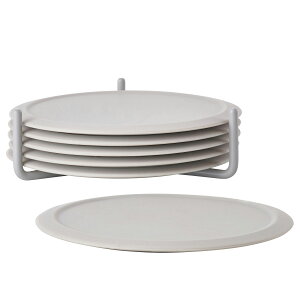 【公式】ZONE DENMARK (ゾーンデンマーク) グラスコースター 6Pセット SINGLES グレー330305【おしゃれで機能的な、キッチンツールやバスグッズ、インテリア雑貨を展開する北欧デザインブランド】