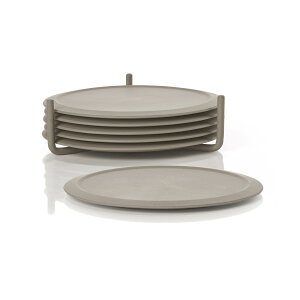 【公式】ZONE DENMARK (ゾーンデンマーク) グラスコースター 6Pセット SINGLES ベージュ28072【おしゃれで機能的な、キッチンツールやバスグッズ、インテリア雑貨を展開する北欧デザインブランド