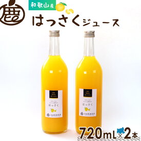 ★20％OFF！★ はっさく ジュース 720ml×2本 送料無料 無添加 国産 100％ ストレートジュース 八朔 ハッサク 和歌山