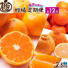 [特選] 柑橘 定期便 2.5kg 【 送料無料 定期購入 頒布会 12回 品種おまかせ みかん 毎月 和歌山 お得 農家直送 産直 】