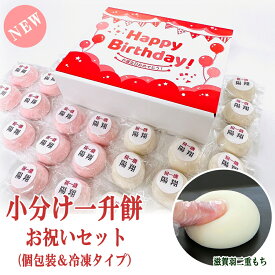 小分け一升餅（個包装＆冷凍タイプ）★北海道・沖縄県へは送料900円加算★最高級の滋賀羽二重もちを使用した美味しいお餅★1歳お誕生日(御祝)★背負い餅・一生餅★プレゼント付★一升餅（1升餅）セット