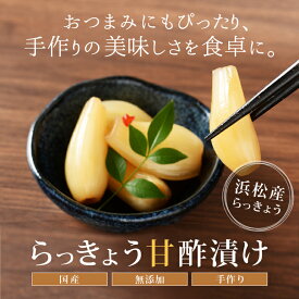 【送料無料】らっきょう 甘酢漬け　無添加　静岡県浜松産　120g　2袋セット　手作り　国産　漬物　 おつまみ ネコポスのため代引き不可