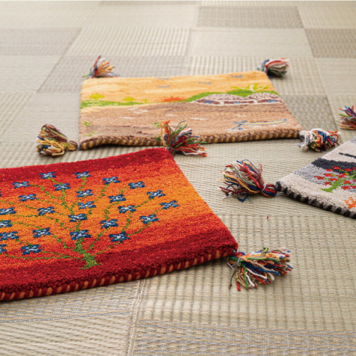 楽天市場】チェアマット ギャッベマット GABBEH D-A 約40×40cm 【5柄 