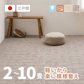 【6/7★店内最大7％クーポン有】夏用ラグ 涼感 カーペット 軽い 敷き詰め 韓国インテリア ピクシス【2畳/3畳/4.5畳/6畳/8畳/10畳】【江戸間】 帖 軽量 タフトカーペット 平織り かわいい シンプル ラグ 日本製 絨毯 じゅうたん 北欧 お