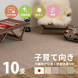 カーペット 防ダニ 防音 ステラ 4色 約352×440cm【江戸間10畳】10帖 抗菌 防臭 防ダニ 防音 タフトカーペット 敷き詰めカーペット 無地 ラグマット おしゃれ ラグ 絨毯 北欧モダン かわいい シンプル オールシーズン 年中 掃除しやすい 萩原 春夏秋冬用 あったか 温かい