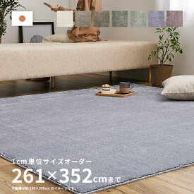 【サイズオーダー】 ラグ カーペット カーム 約261×352cm【約6畳】 大きめ オールシーズン 無地 防炎 防ダニ 防音 滑り止め サイズ加工 ホットカーペットカバー ラグマット じゅうたん 絨毯 シャギーラグ