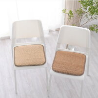 竹シートクッションカナパ2約40×40cmバンブー座布団ひも付き四角ダイニングチェアクッション夏用アジアン