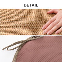 竹シートクッションカナパ2約40×40cmバンブー座布団ひも付き四角ダイニングチェアクッション夏用アジアン