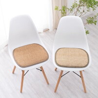 竹バテイクッションカナパ2約40×38cmバンブー座布団ひも付き四角ダイニングチェアクッション馬蹄夏用アジアン