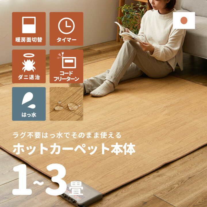 楽天市場】木目調 カーペット本体 1畳 1.5畳 2畳 3畳 フローリング調 
