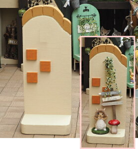 【飾って楽しむ・お庭のオブジェ】手作り塀・シャビー塀・アンティーク塀/仕切り塀軽量置物ガーデングッズ