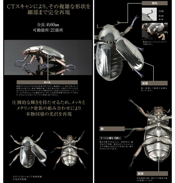 楽天市場】バンダイ いきもの大図鑑アドバンス プラチナコガネと 