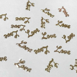 (10枚セット)LoveのメタルパーツA 英字 ラブ レジン封入 ゴールド パーツ ハンドメイド ネイル